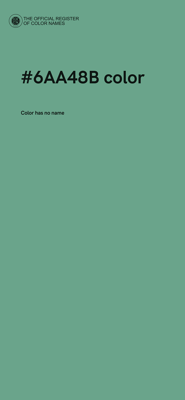 #6AA48B color image