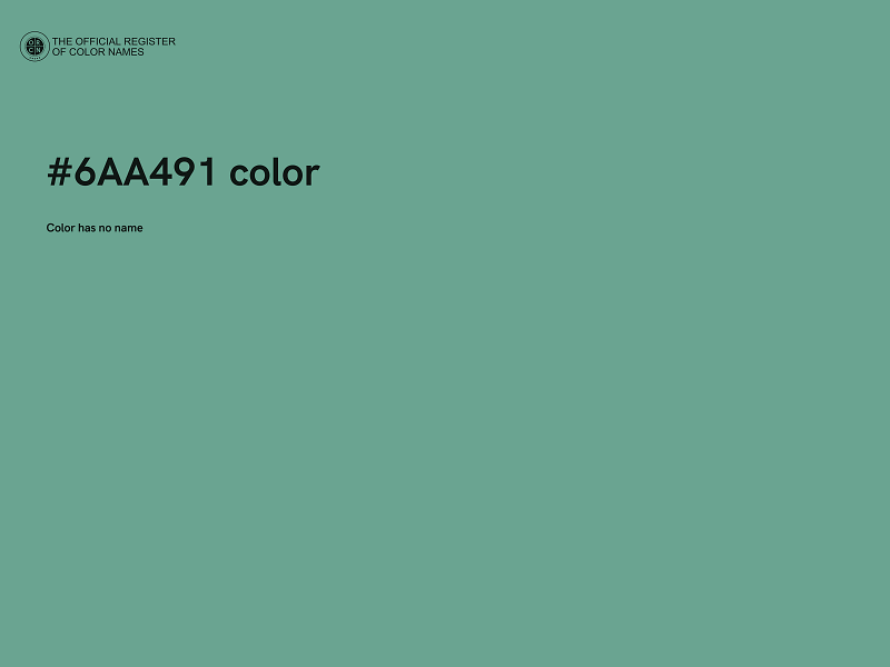 #6AA491 color image