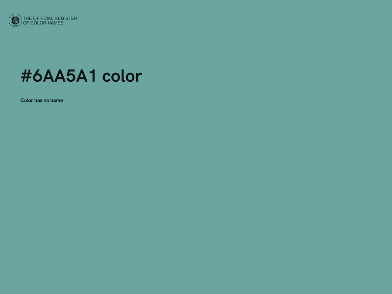 #6AA5A1 color image