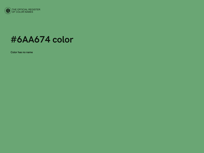 #6AA674 color image