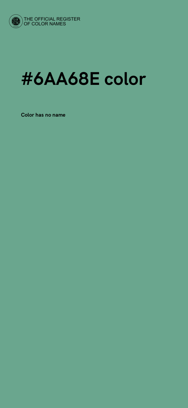 #6AA68E color image