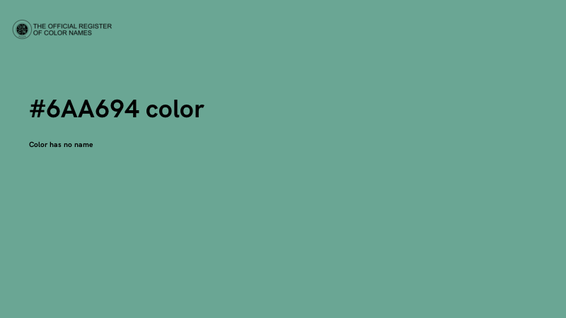 #6AA694 color image