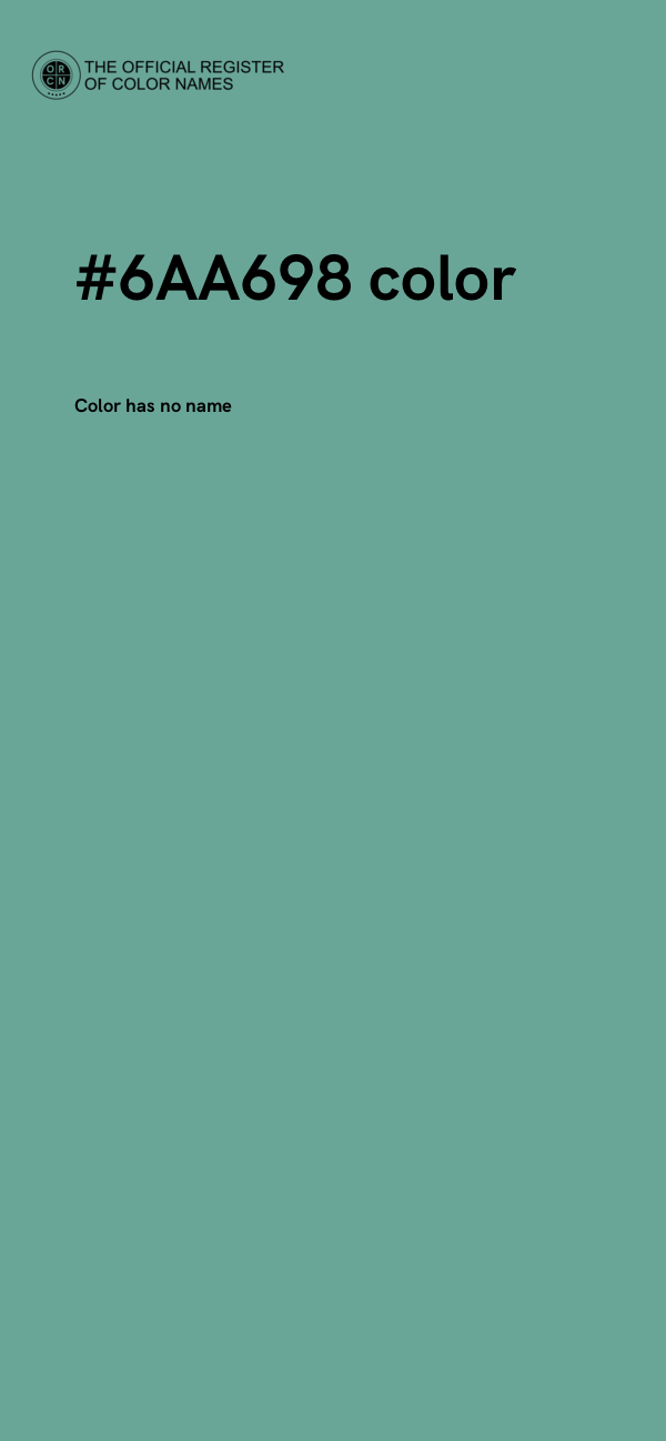 #6AA698 color image