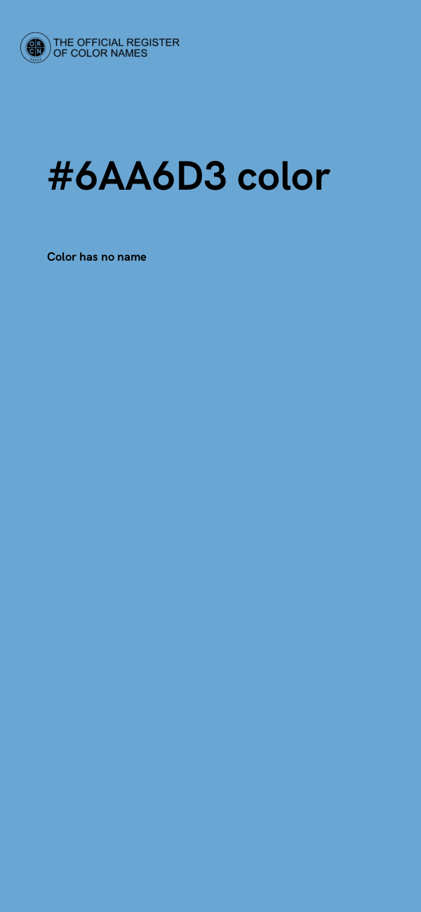 #6AA6D3 color image