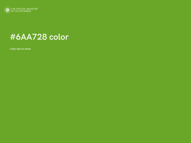 #6AA728 color image