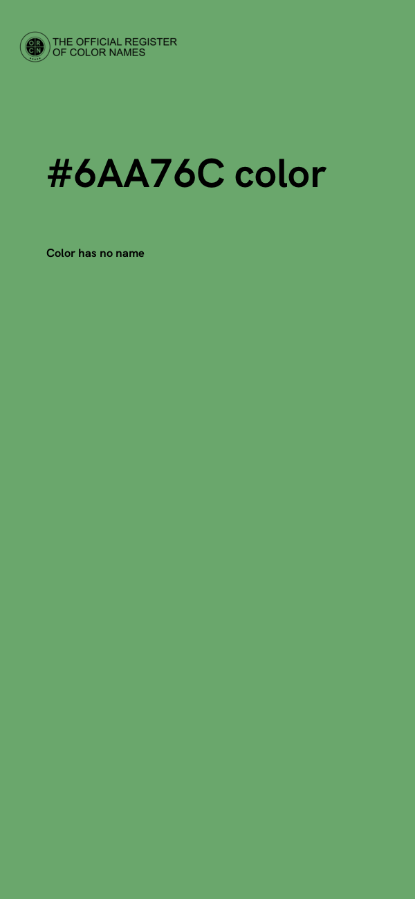 #6AA76C color image