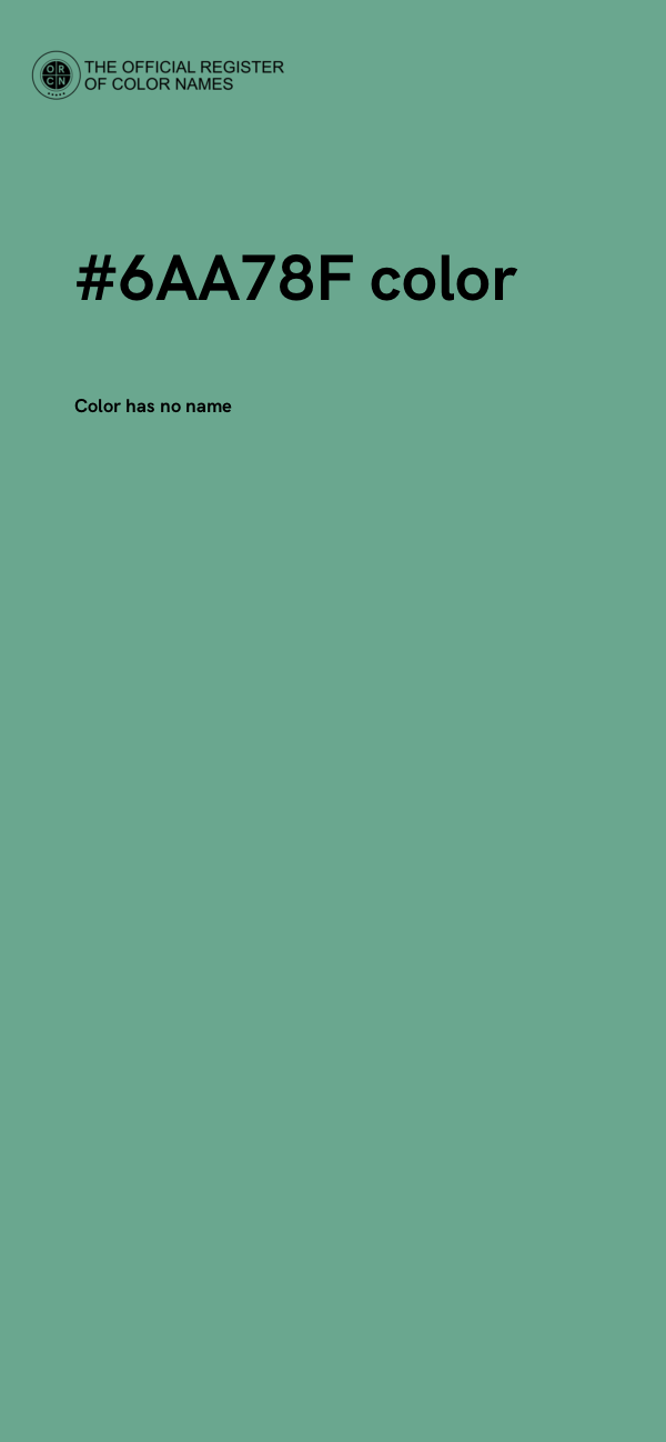#6AA78F color image