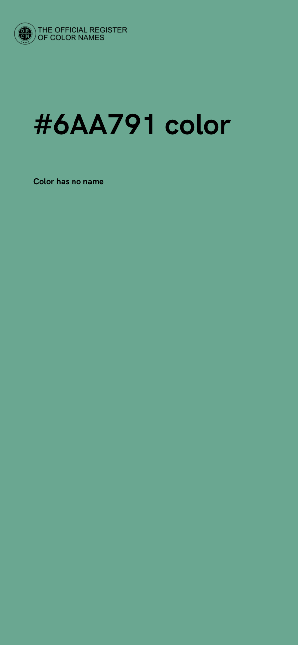 #6AA791 color image