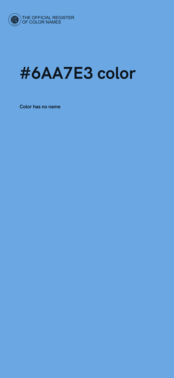 #6AA7E3 color image