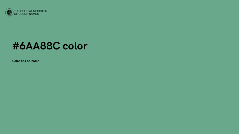 #6AA88C color image