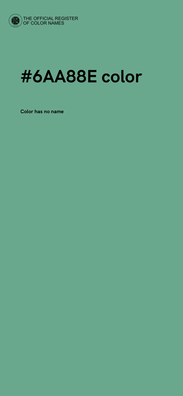 #6AA88E color image