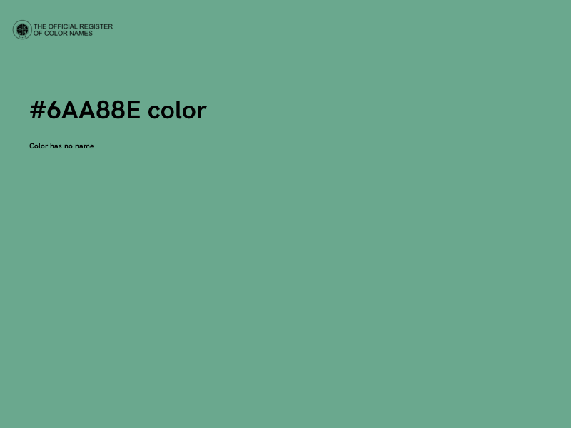#6AA88E color image