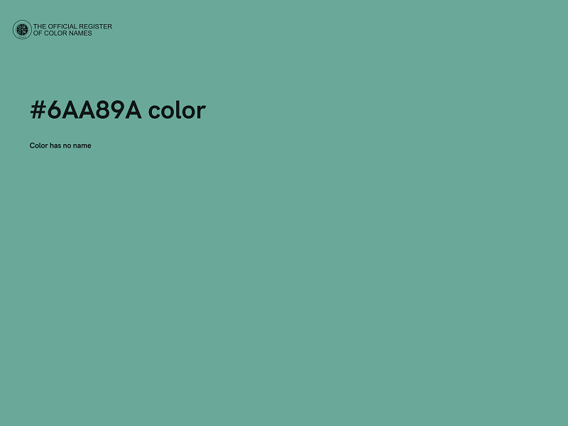 #6AA89A color image
