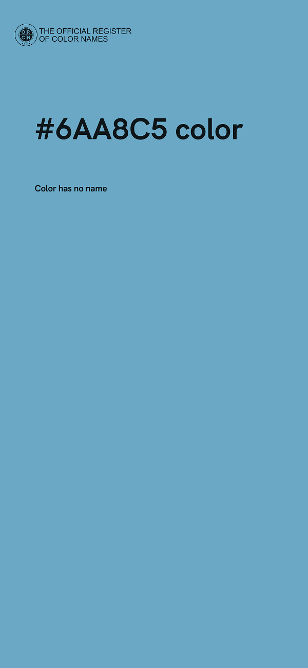 #6AA8C5 color image