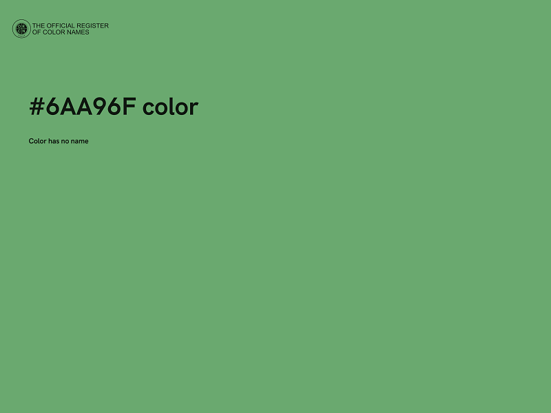 #6AA96F color image