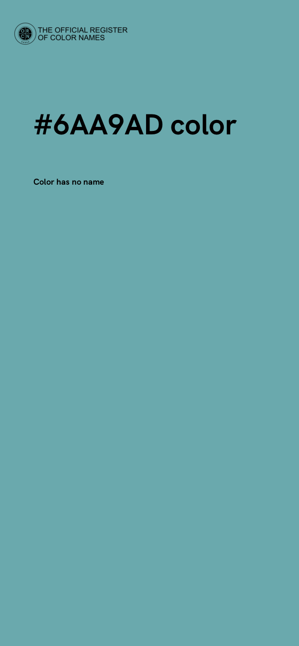 #6AA9AD color image