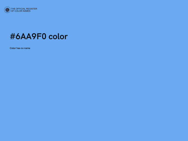 #6AA9F0 color image