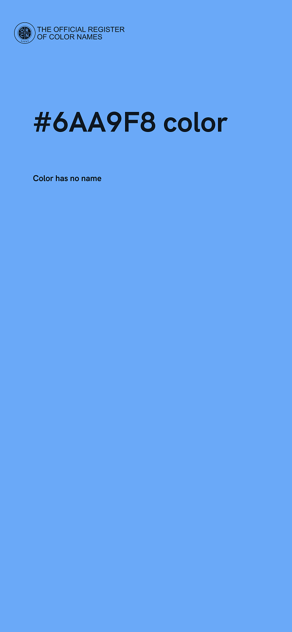 #6AA9F8 color image