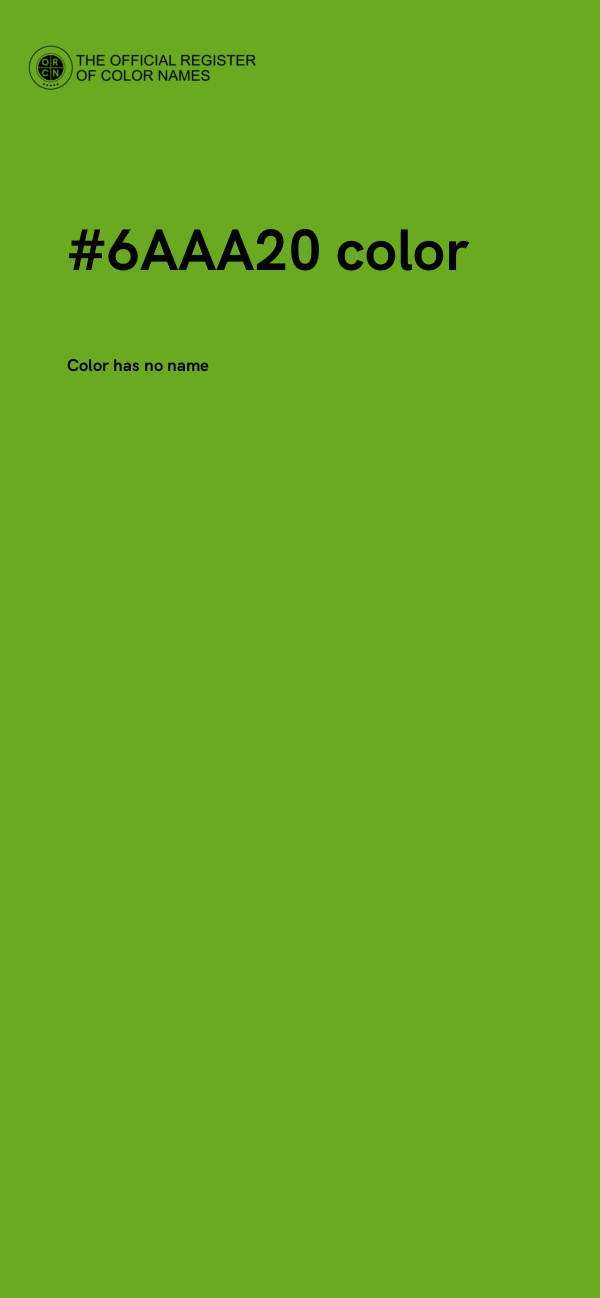 #6AAA20 color image