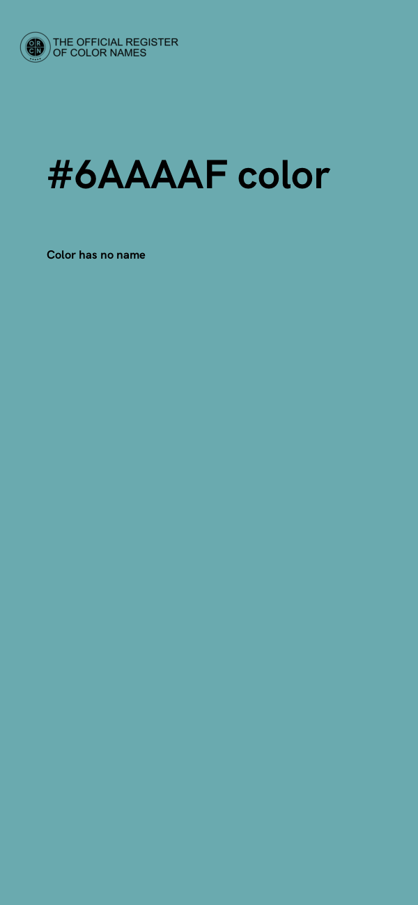 #6AAAAF color image