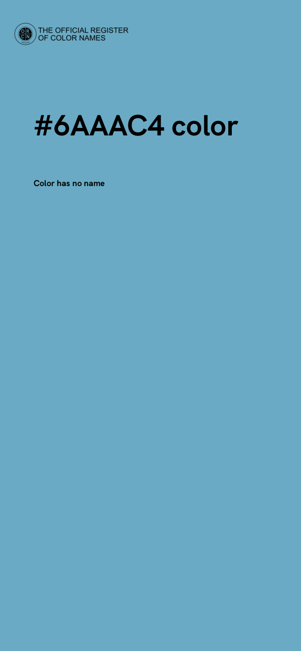 #6AAAC4 color image