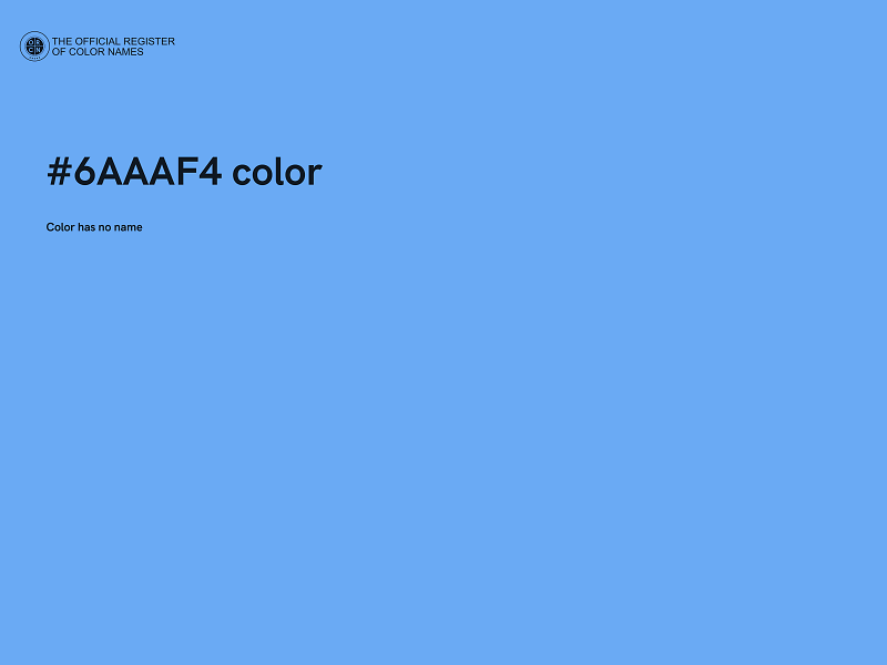 #6AAAF4 color image