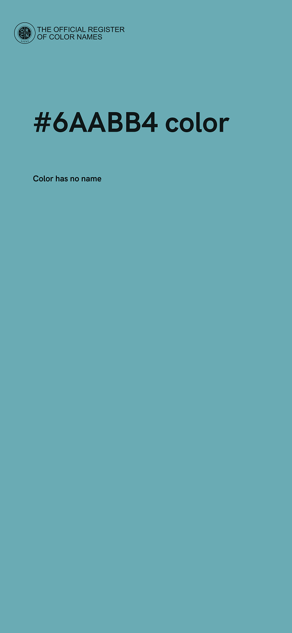 #6AABB4 color image