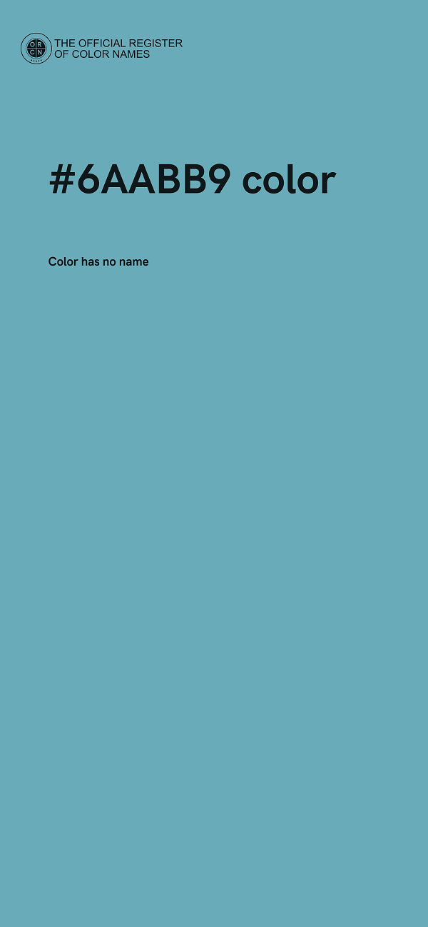 #6AABB9 color image