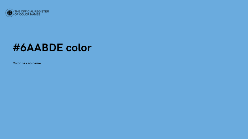 #6AABDE color image