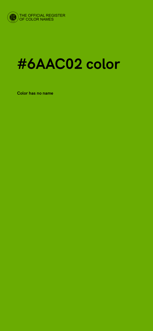 #6AAC02 color image