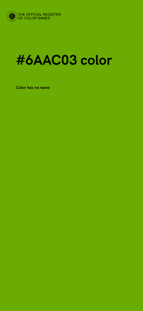 #6AAC03 color image
