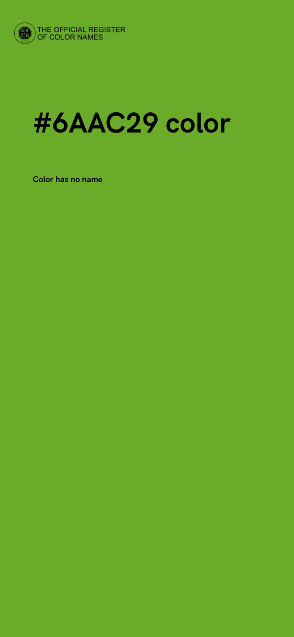 #6AAC29 color image