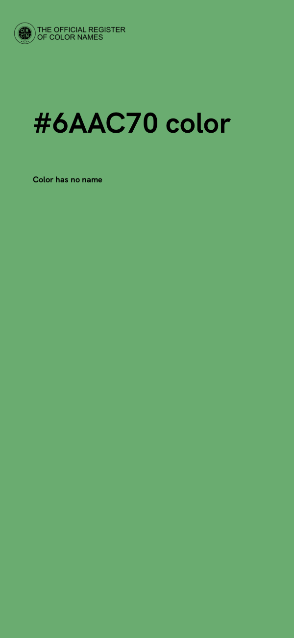 #6AAC70 color image