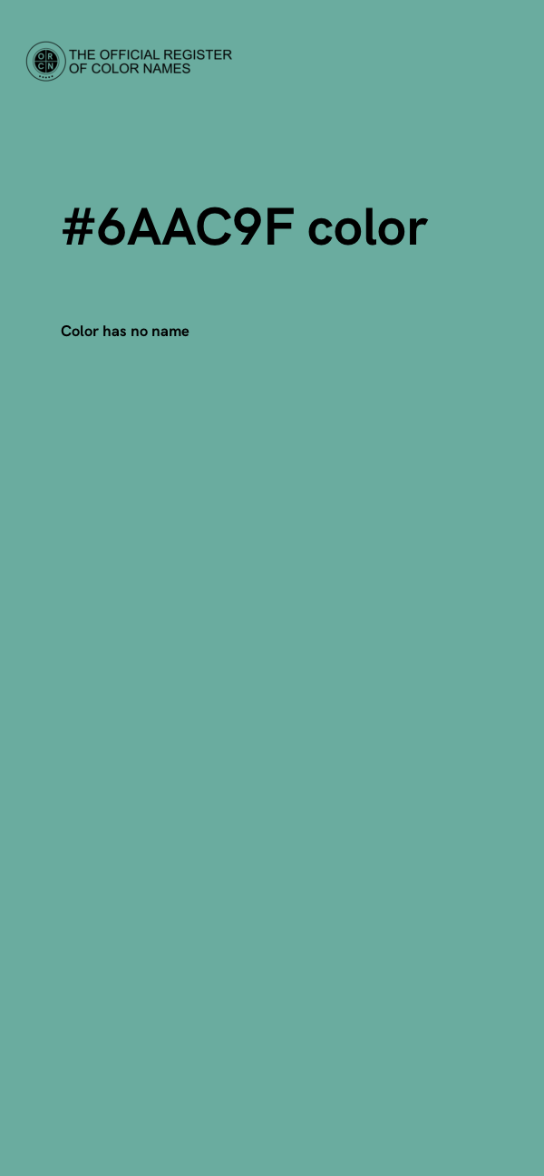 #6AAC9F color image