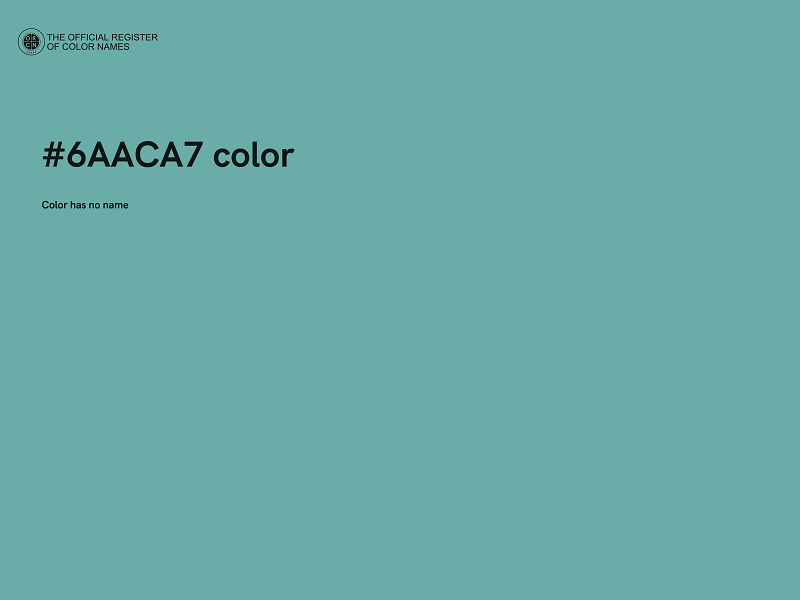 #6AACA7 color image