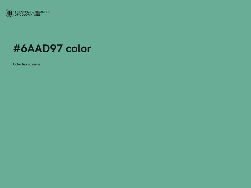 #6AAD97 color image