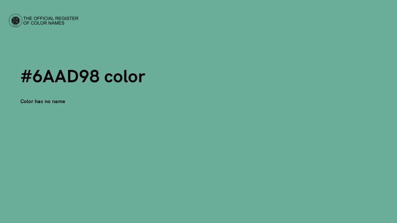 #6AAD98 color image