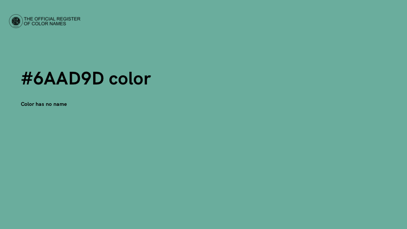 #6AAD9D color image