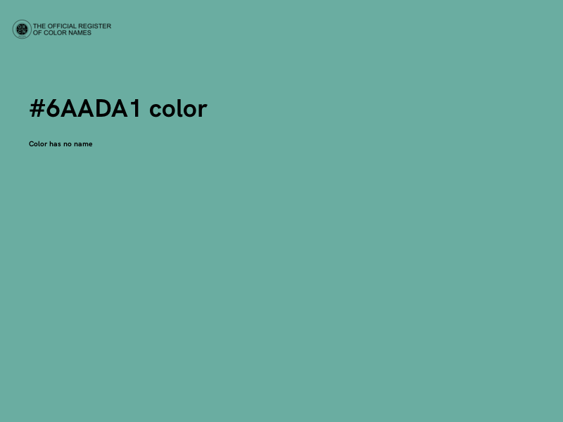 #6AADA1 color image