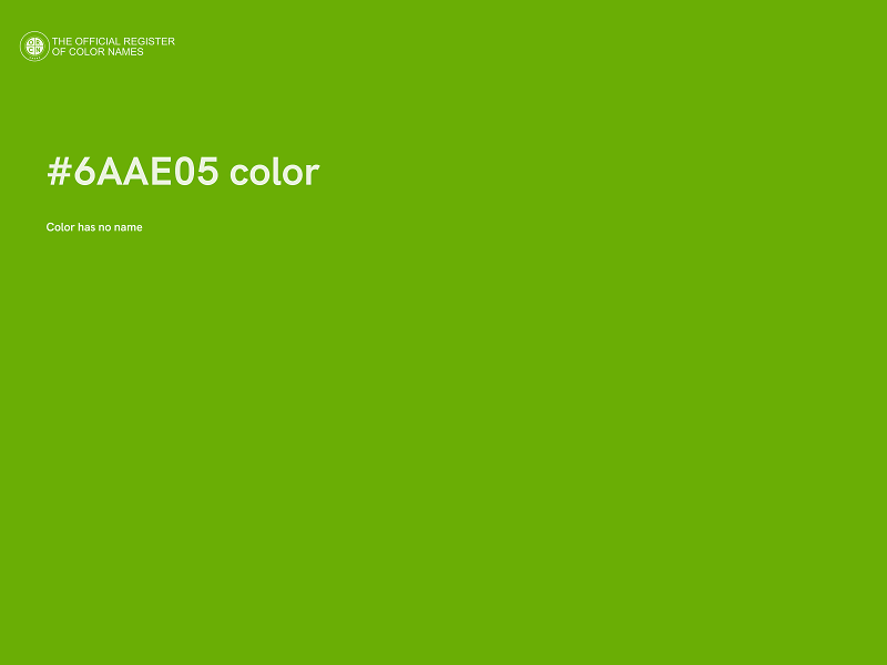 #6AAE05 color image