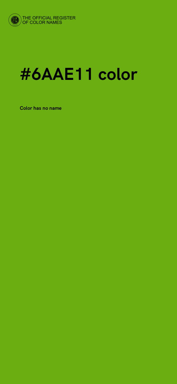 #6AAE11 color image