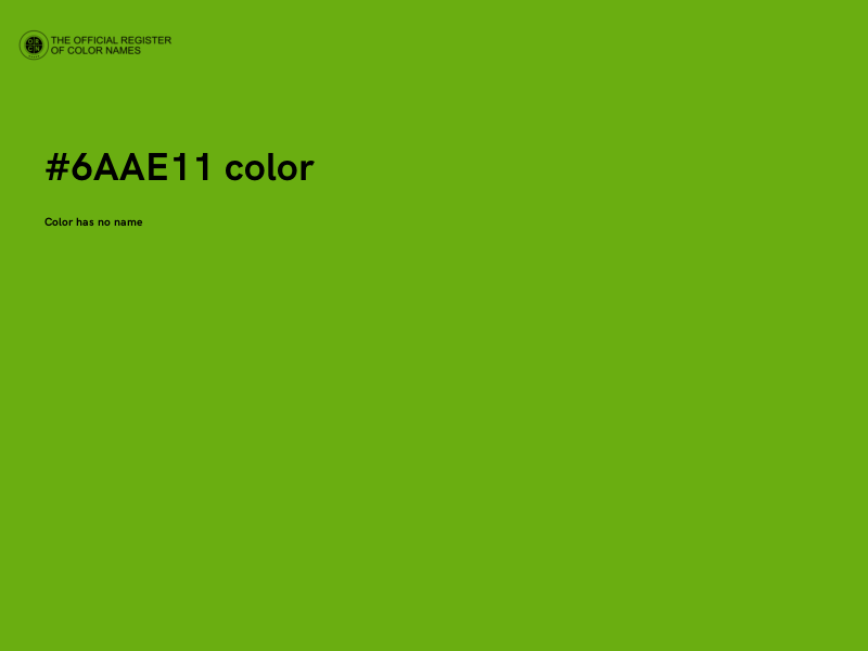#6AAE11 color image