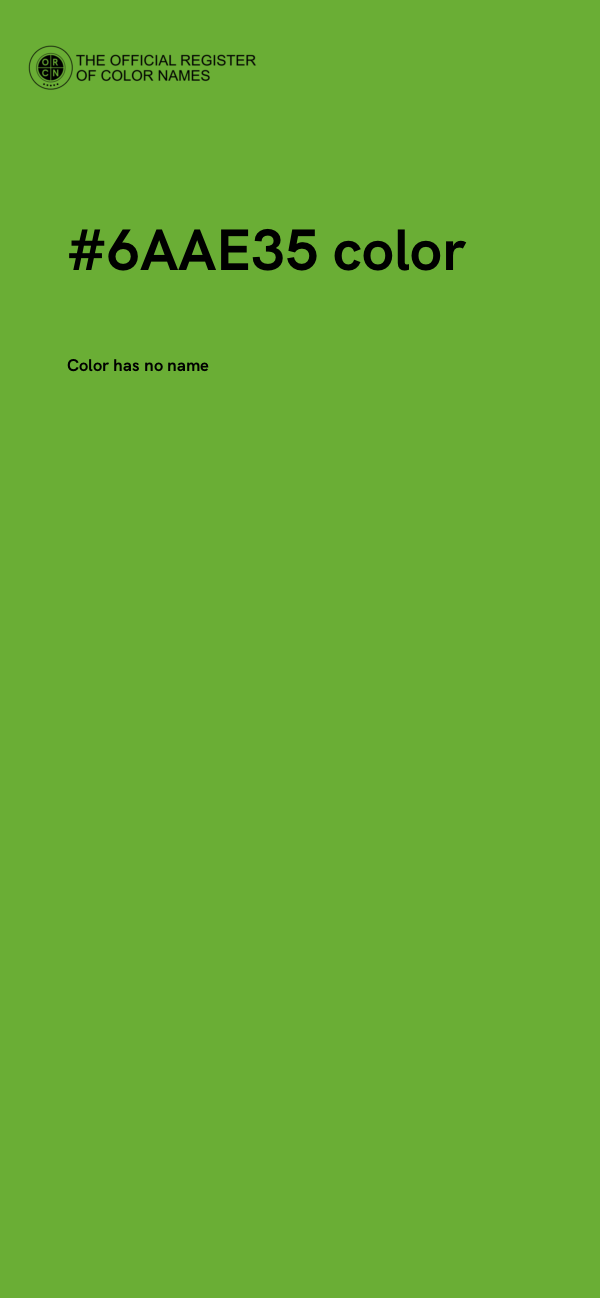 #6AAE35 color image