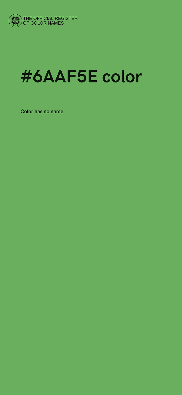 #6AAF5E color image