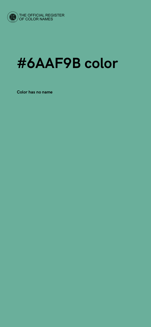 #6AAF9B color image