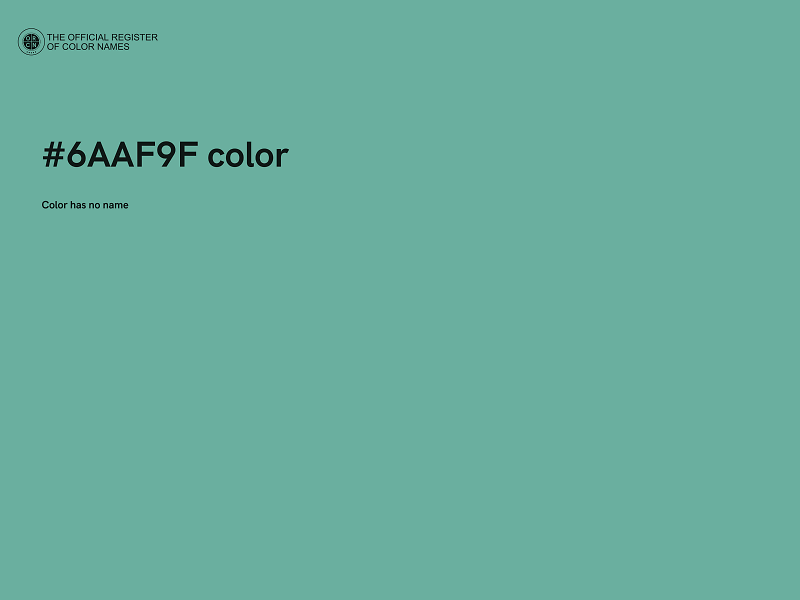 #6AAF9F color image