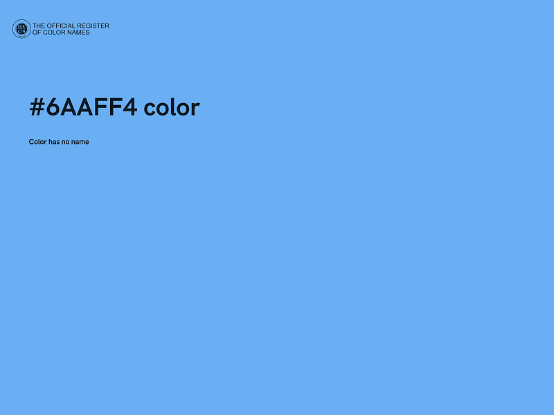 #6AAFF4 color image