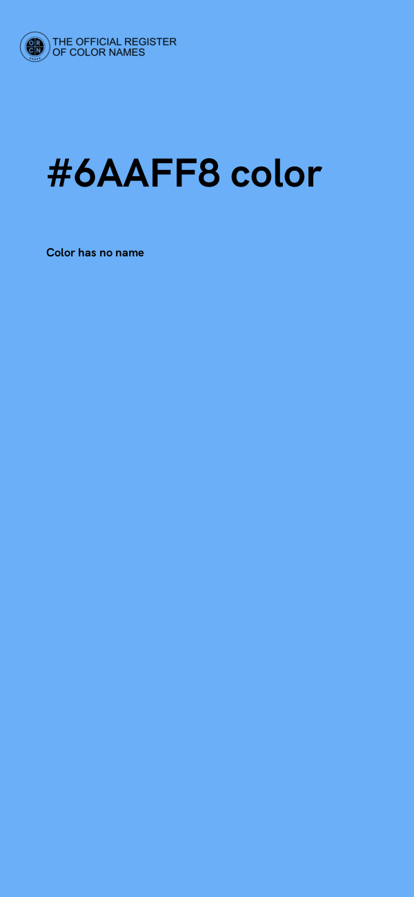 #6AAFF8 color image