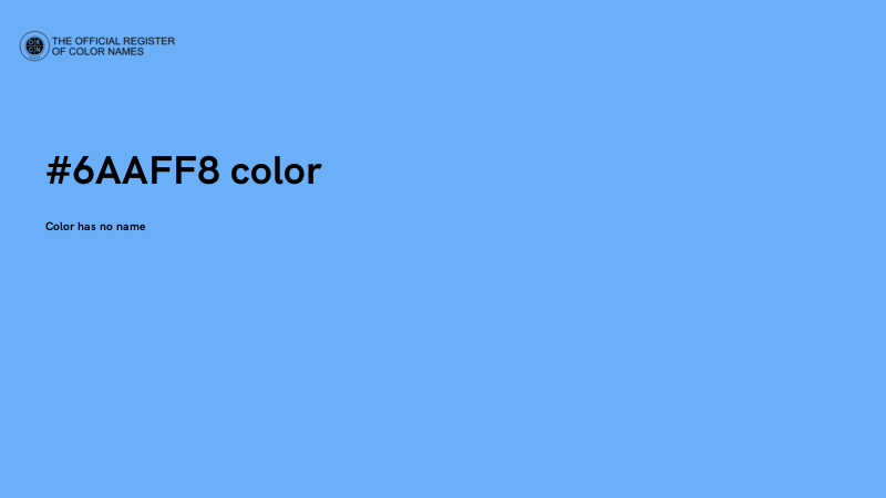 #6AAFF8 color image