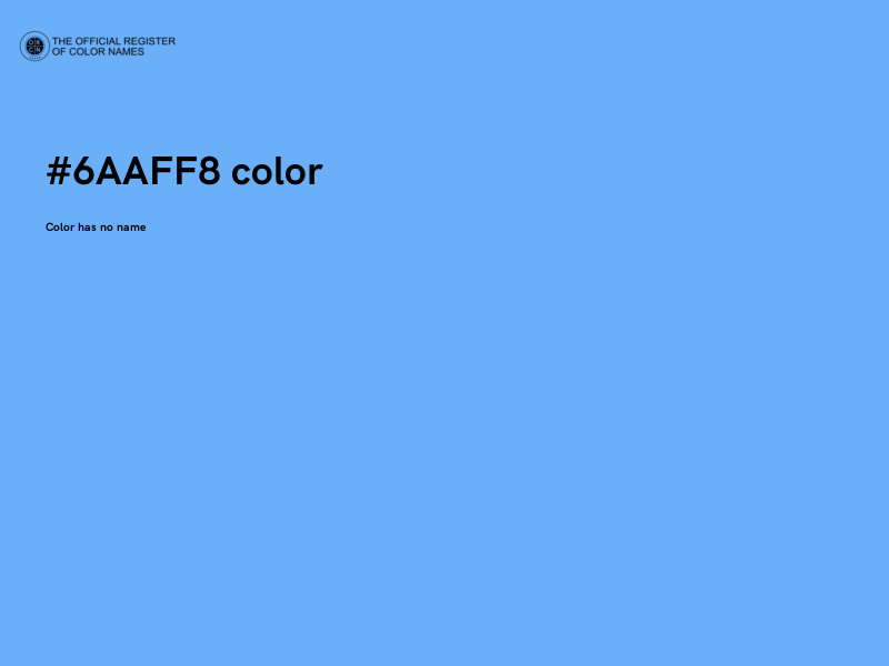 #6AAFF8 color image